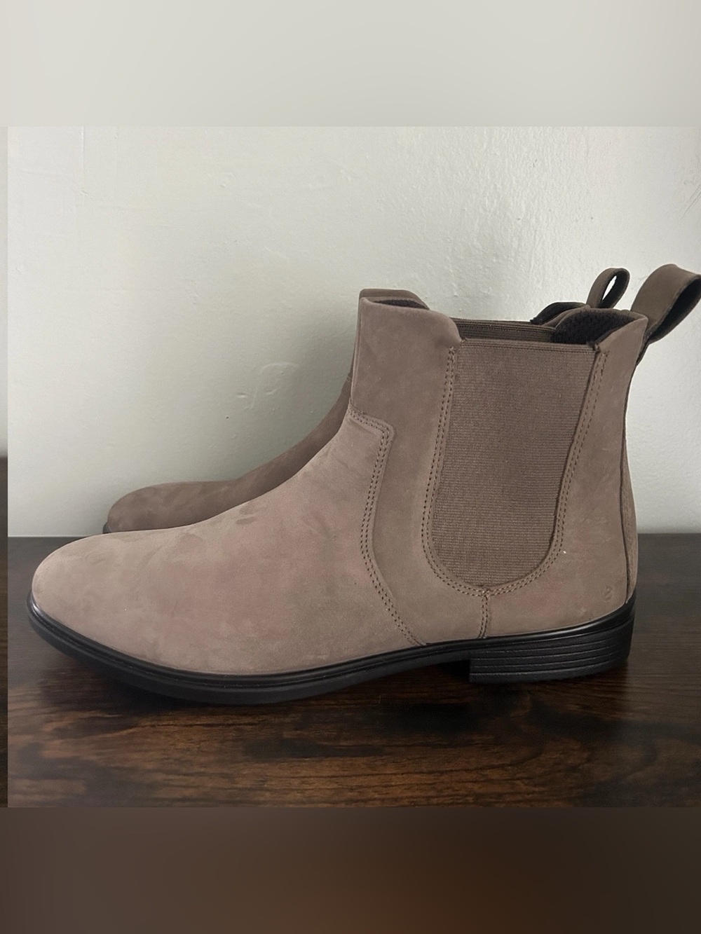 Ecco Touch 15 Suede Leather Ankle Boots Size Taupe Brown Size EU 40 US 9 - 9.5 - Picture 3 of 8